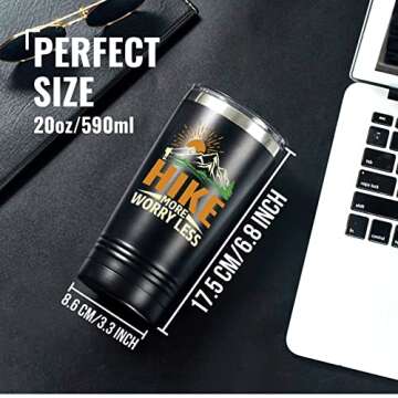 Onebttl 20oz Stainless Steel Tumbler - Hike More Worry Less