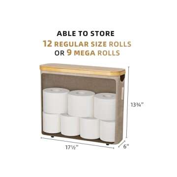 Elegant StorageWorks Toilet Paper Storage Basket for Bathroom Organization