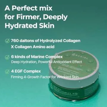 BACIEL - Marine Collagen Under Eye Hydrogel mask for Dark circles, Wrinkle and Puffiness (puffy eyes) | Korean Skincare