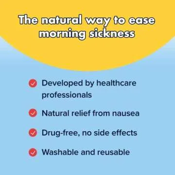Three Lollies Preggie Anti-Nausea Wristbands – Morning Sickness Relief – Clinically Tested - Pre...