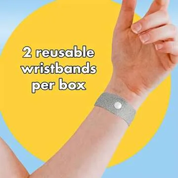 Three Lollies Preggie Anti-Nausea Wristbands – Morning Sickness Relief – Clinically Tested - Pregnancy Nausea Relief – Acupressure Wristband - Side Effect Free - 1 Count (2 Wristbands) – Gray