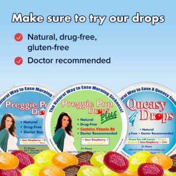 Three Lollies Preggie Anti-Nausea Wristbands – Morning Sickness Relief – Clinically Tested - Pregnancy Nausea Relief – Acupressure Wristband - Side Effect Free - 1 Count (2 Wristbands) – Gray