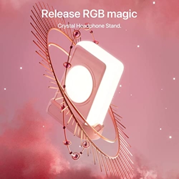 YOWU RGB Headphone Stand with Charger and Light Modes