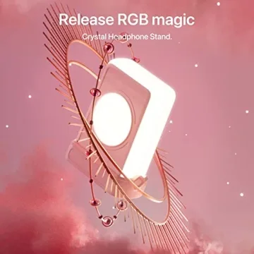 YOWU RGB Headphone Stand with Charger and Light Modes