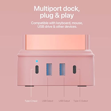 YOWU RGB Headphone Stand with Charger and Light Modes