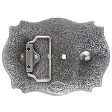 HUABOLA CALYN Western Belt Buckle Initial Letters ABCDEFG to Y-Cowboy Rodeo Silver Large Belt Buckle...