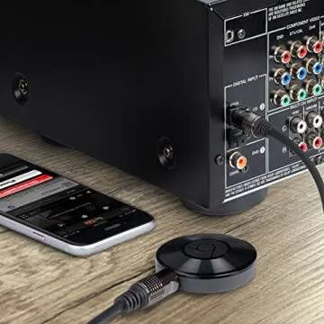 FosPower (3ft 24K Gold Plated Toslink to Mini Toslink Digital Optical S/PDIF Audio Cable with Metal Connectors & Strain-Relief PVC Jacket