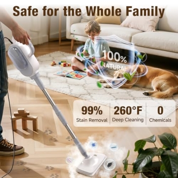Steam Mop, 13-in-1 Powerful Handheld Steam Cleaner with Accessories
