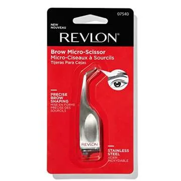 Revlon Brow Micro-Scissor, Detailed Eyebrow Shaping with Maximum Control, Stainless Steel Blades for Targeted Trimming, 1 count