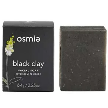 Osmia Organics Black Clay Facial Soap Bar + Purely Simple Face Cream BUNDLE | Clean Beauty For Healt...