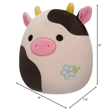 Squishmallows 8-Inch Connor Cow - Adorable Plush Toy