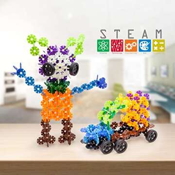 PicassoTiles Building Chips Construction Block 800 Pieces Creative Interlocking Disc Block Toy Set STEM Learning Toys for Early Education and Child Brain Development Kids Boys Girls Age 3 and Up PTF80