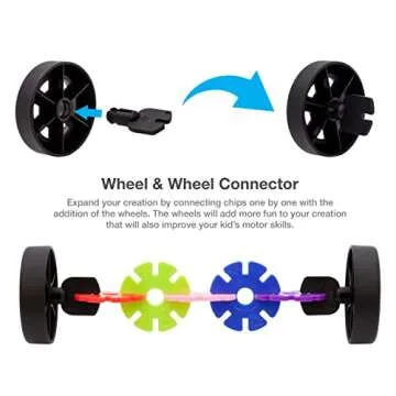 PicassoTiles Building Chips Construction Block 800 Pieces Creative Interlocking Disc Block Toy Set STEM Learning Toys for Early Education and Child Brain Development Kids Boys Girls Age 3 and Up PTF80