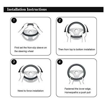 Soft Pink Wool Fur Steering Wheel Cover Set for Women