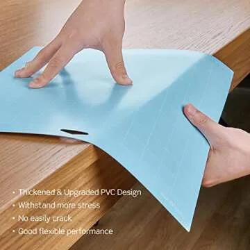 Funnygame Light Grip Cutting Mat 12x12, Blue Sticky Mat 3 Pack for Cricut Maker 3/Maker/Explore 3/Air 2/Air/One, Suit for HTV/Cardstock/Paper/Adhesive Vinyl and other Accessories