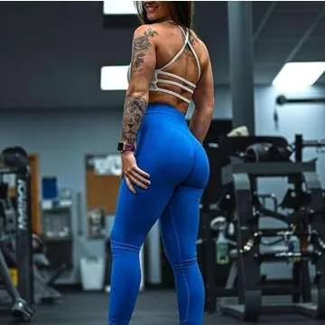 Aoxjox Women's Workout Sports Bras Fitness Backless Padded Amor Low Impact Bra Yoga Crop Tank Top (White, Small)