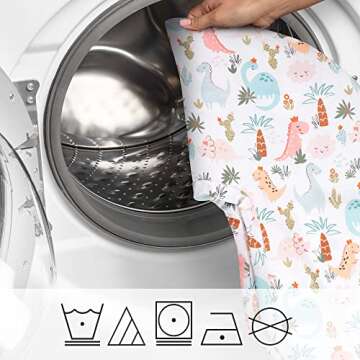 Boppy Nursing Pillow Original Support, Blush Baby Dino, Ergonomic Nursing Essentials for Bottle and Breastfeeding, Firm Fiber Fill, with Removable Nursing Pillow Cover, Machine Washable