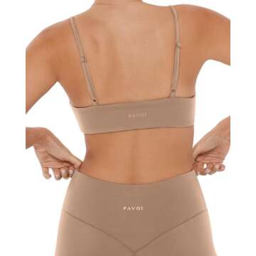 PAVOI ACTIVE LuxeCloud Women's Stylish Soft Sports Bra