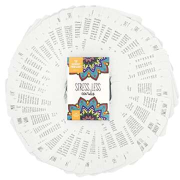 Sunny Present Stress Less Cards - 50 Mindfulness & Meditation Exercises - Self Care Cards That Helps Relieve Stress and Anxiety - The Original Deck