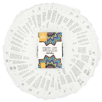 Sunny Present Stress Less Cards - 50 Mindfulness & Meditation Exercises - Self Care Cards That Helps Relieve Stress and Anxiety - The Original Deck