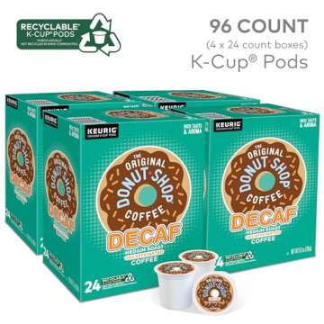 The Original Donut Shop Decaf Keurig Single-Serve K-Cup Pods, Medium Roast Coffee, 96 Count