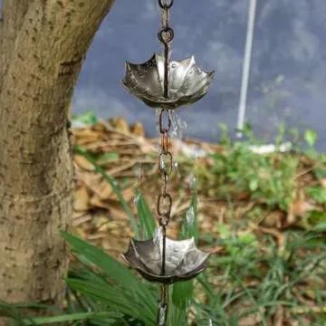 Topadorn 72" Metal Rain Chain - Elegant Gutter Solution