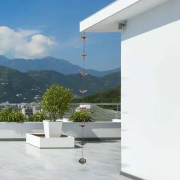 Topadorn 72" Metal Rain Chain - Elegant Gutter Solution