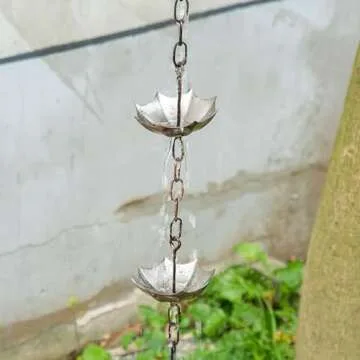 Topadorn 72" Metal Rain Chain - Elegant Gutter Solution