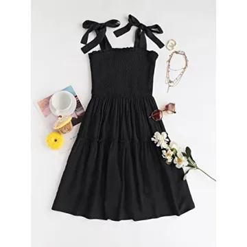 ZESICA Women's Summer Spaghetti Strap Mini Dress