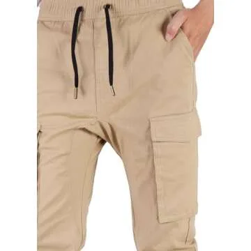 ITALYMORN Khaki Cargo Joggers for Men - Versatile Comfort