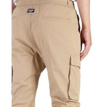 ITALYMORN Khaki Cargo Joggers for Men - Versatile Comfort
