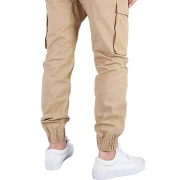 ITALYMORN Khaki Cargo Joggers for Men - Versatile Comfort