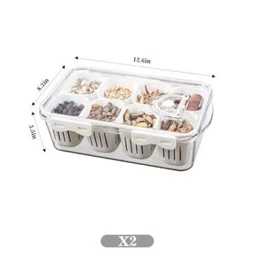 MineSign Stackable Clear Snack Containers for Easy Organizing