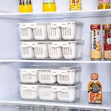 MineSign Stackable Clear Snack Containers for Easy Organizing