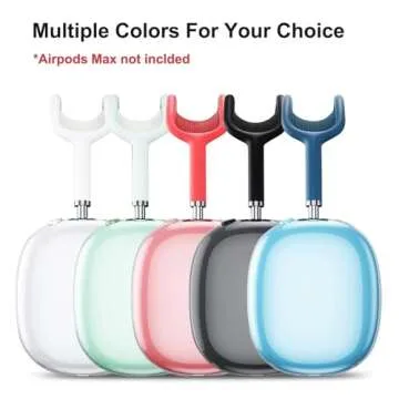 MOLOPPO Case Cover for AirPods Max Headphones, Clear Soft TPU Skin Anti-Scratch, Transparent Accessories Ultra Protective Cover for Apple AirPods Max (2024/2020), Clear Space Gray