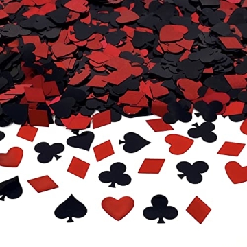 JNSAXMI Poker Confetti Casino Sequins-Table Confetti Metallic Foil Sprinkles or DIY for Wedding Birt...