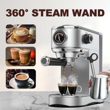 Beiooya Espresso Machine 20 Bar for Home Coffee Lovers