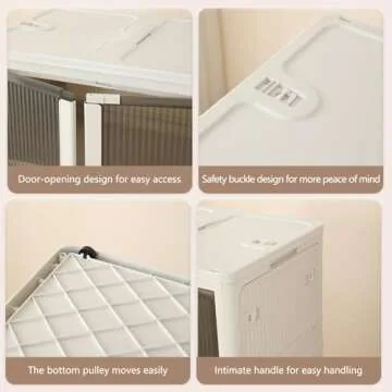 Juoe Collapsible Storage Bins with Lids for Home Organization