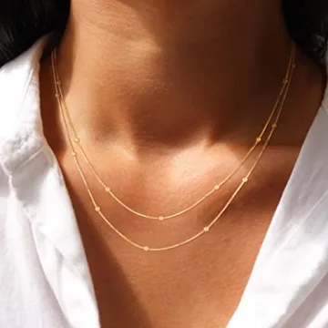 CHESKY Gold Layered Choker Necklace for Women