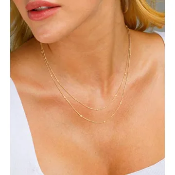 CHESKY Gold Layered Choker Necklace for Women