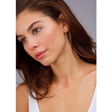 CHESKY Gold Layered Choker Necklace for Women