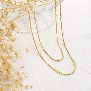 CHESKY Gold Layered Choker Necklace for Women