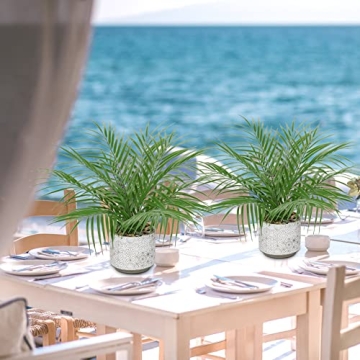 Hollyone Large 16" Faux Potted Palm Plant for Home Decor