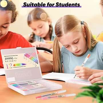 Colorful Fine Point Pens for Bullet Journaling, Note Taking, Writing, Drawing, Coloring - Cute Japanese Stationery with Gel Ink