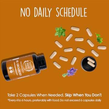 Happy Healthy Hippie Be Grounded Quick Acting Stress Relief Capsules