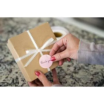 Sweetzer & Orange Thank You Stickers Pack of 1000 Pink Stickers