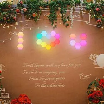 Yescom 11Pack WiFi Smart LED Light Kit DIY Night Lamp Voice Control 16 Million Color Compatible with Alexa Google Home