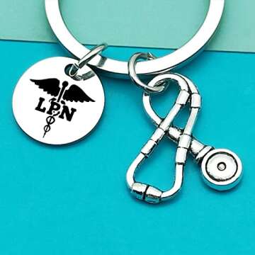 Licensed Practical Nurse Gift LPN Keychain Soon to Be Nurse Gifts Graduation Gift Inspirational Gift for Licensed Practical Nurse Student Future Nurse Keyring Medical School Christmas Graduation Gift