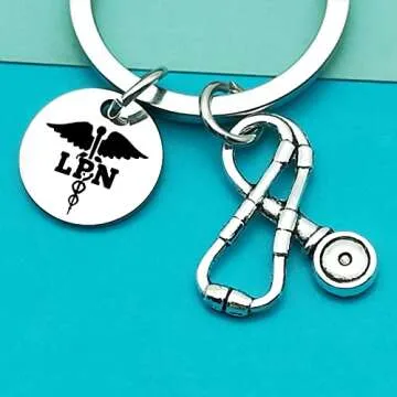 Licensed Practical Nurse Gift LPN Keychain Soon to Be Nurse Gifts Graduation Gift Inspirational Gift for Licensed Practical Nurse Student Future Nurse Keyring Medical School Christmas Graduation Gift