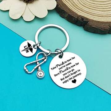 Licensed Practical Nurse Gift LPN Keychain Soon to Be Nurse Gifts Graduation Gift Inspirational Gift for Licensed Practical Nurse Student Future Nurse Keyring Medical School Christmas Graduation Gift